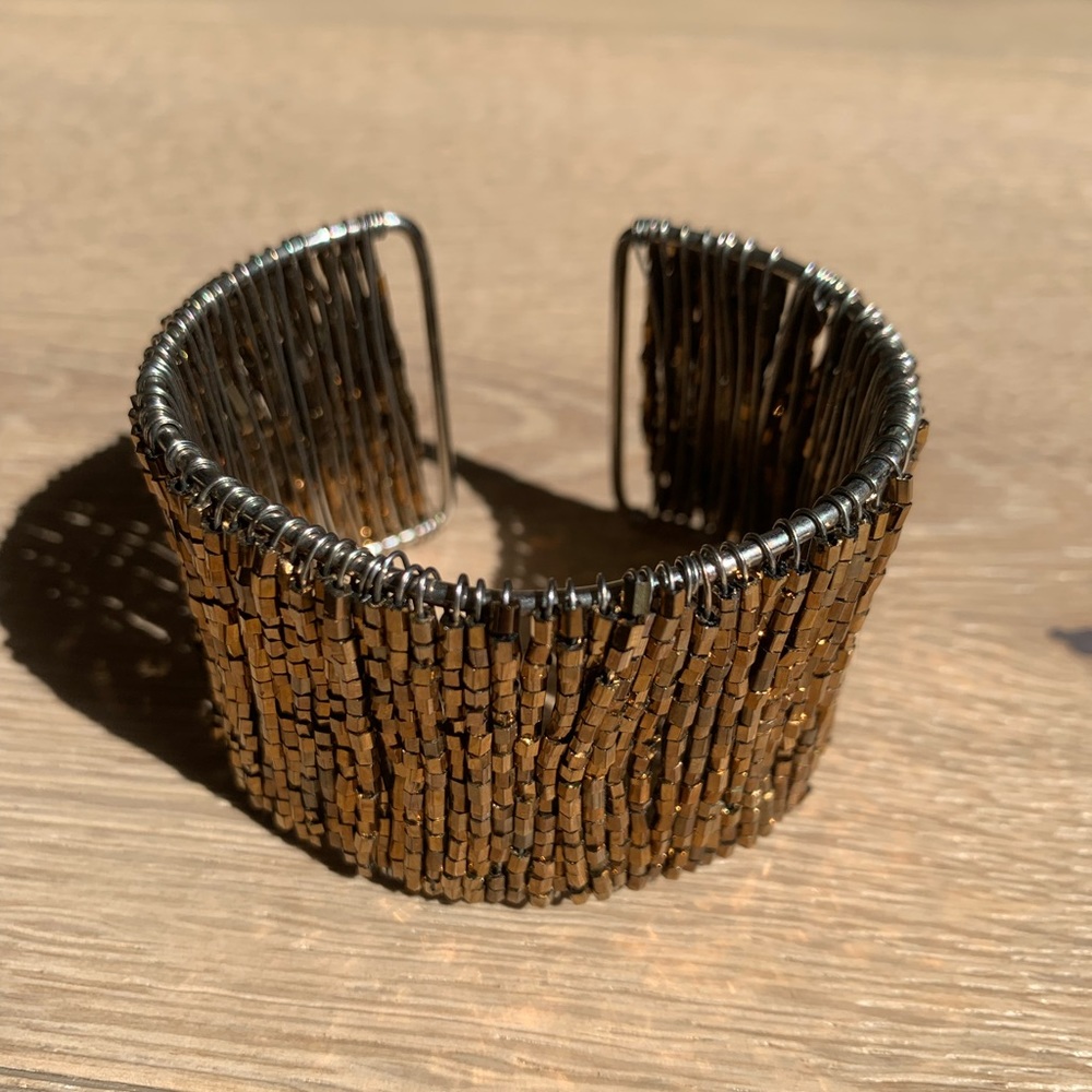 Bronze Beaded Adjustable Bracket. - image 2